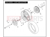 Harley-Davidson 2007 DYNA DYNA SUPER GLIDE  - FXD REAR WHEEL - CAST