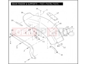 Harley-Davidson 2007 SOFTAIL SOFTAIL DELUXE  - FLSTN REAR FENDER & SUPPORTS - FXST, FXSTB, FXSTC