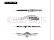 Harley-Davidson 2007 SOFTAIL NIGHT TRAIN  - FXSTB FUEL TANK TRIM (2 OF 2)