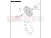 Harley-Davidson 2007 SPORTSTER NIGHTSTER  - XL1200N FRONT WHEEL - CAST