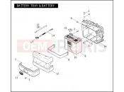 Harley-Davidson 2006 DYNA DYNA SUPER GLIDE CUSTOM  - FXDCI BATTERY TRAY & BATTERY