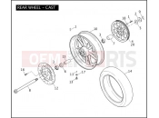 Harley-Davidson 2006 DYNA DYNA SUPER GLIDE CUSTOM  - FXDCI REAR WHEEL - CAST