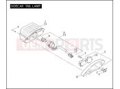 Harley-Davidson 2006 SIDECAR FLHR/I SIDECAR  - SIDECAR FOR FLHR/I SIDECAR TAIL LAMP