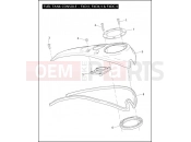 Harley-Davidson 2005 DYNA DYNA SUPER GLIDE  - FXD FUEL TANK CONSOLE - FXD/I, FXDX/I & FXDC/I
