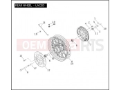 Harley-Davidson 2005 DYNA DYNA LOW RIDER  - FXDL REAR WHEEL - LACED