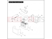 HARLEY-DAVIDSON DYNA WIDE GLIDE  - FXDWG BATTERY TRAY & BATTERY