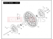 HARLEY-DAVIDSON DYNA WIDE GLIDE  - FXDWG FRONT WHEEL - CAST