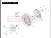 HARLEY-DAVIDSON DYNA WIDE GLIDE  - FXDWG REAR WHEEL - CAST