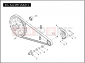 HARLEY-DAVIDSON VRSCA V-ROD 98  - VRSCA 98 BELT & SPROCKETS