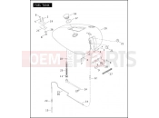 Harley-Davidson 2004 CVO/CUSTOM CVO SOFTAIL DEUCE  - FXSTDSE2 FUEL TANK