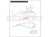 Harley-Davidson 2004 DYNA DYNA SUPER GLIDE  - FXD FUEL TANK CONSOLE - FXD/I & FXDX/I