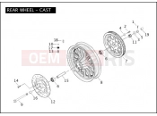 Harley-Davidson 2004 DYNA DYNA LOW RIDER  - FXDL REAR WHEEL - CAST