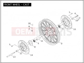 Harley-Davidson 2004 DYNA DYNA SUPER GLIDE SPORT  - FXDX FRONT WHEEL - CAST
