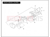Harley-Davidson 2004 POLICE DYNA DEFENDER  - FXDP FRONT BRAKE CALIPER