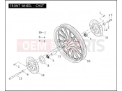 Harley-Davidson 2004 SPORTSTER SPORTSTER 1200 CUSTOM  - XL1200C FRONT WHEEL - CAST
