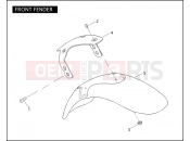 Harley-Davidson 2004 VRSC VRSCB V-ROD  - VRSCB FRONT FENDER