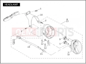 Harley-Davidson 2004 VRSC VRSCB V-ROD  - VRSCB HEADLAMP