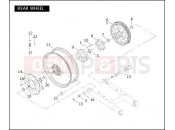 Harley-Davidson 2004 VRSC VRSCB V-ROD 98  - VRSCB 98 REAR WHEEL