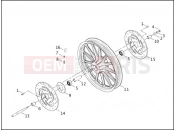 Harley-Davidson 2003 DYNA DYNA LOW RIDER  - FXDL FRONT WHEEL - CAST