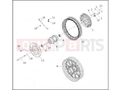 Harley-Davidson 2003 DYNA DYNA WIDE GLIDE  - FXDWG REAR WHEEL - LACED