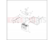 Harley-Davidson 2003 POLICE DYNA DEFENDER  - FXDP BATTERY TRAY & BATTERY