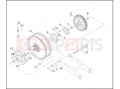 Harley-Davidson 2003 VRSC VRSCA V-ROD 98  - VRSCA 98 REAR WHEEL