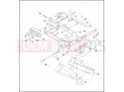 Harley-Davidson 2002 CVO/CUSTOM CVO DYNA WIDE GLIDE  - FXDWG3 REAR FORK, DEBRIS DEFLECTOR & BELT GUARD