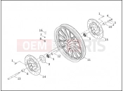 Harley-Davidson 2002 DYNA DYNA SUPER GLIDE T-SPORT  - FXDXT FRONT WHEEL - CAST