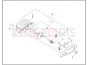 Harley-Davidson 2002 SIDECAR FLHTC/I SIDECAR  - SIDECAR FOR FLHTC/I SIDECAR TAIL LAMP