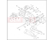 Harley-Davidson 2001 CVO/CUSTOM CVO DYNA WIDE GLIDE  - FXDWG2 REAR FORK, DEBRIS DEFLECTOR & BELT GUARD