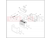 BATTERY TRAY & BATTERY - Harley-Davidson DYNA SUPER GLIDE T-SPORT - FXDXT 2001