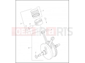 Harley-Davidson 2000 SOFTAIL FAT BOY  - FLSTF PISTONS & FLYWHEEL ASSEMBLY - Twin Cam 88Bâ¢