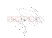 Harley-Davidson 2000 SOFTAIL NIGHT TRAIN  - FXSTB REAR FENDER & SUPPORTS - FXST, FXSTS & FXSTB