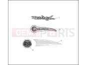 Harley-Davidson 1995 TOURING ULTRA CLASSIC  - FLHTCUI FUEL TANK TRIM - 1996