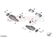 BMW Motorrad BMW 2020 F models F 750 GS (0B08, 0B18) Mounting indicator lamps front | Mounting indicator lamps front