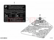 BMW Motorrad BMW 2021 F models F 850 GS (0B09, 0B19) Label 