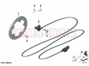 BMW Motorrad BMW 2021 F models F 850 GS (0B09, 0B19) Rotational-speed sensor, rear | Rotational-speed sensor, rear