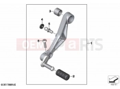 BMW Motorrad BMW 2021 F models F 850 GS (0B09, 0B19) Gearshift lever, adjustable | Gearshift lever, adjustable