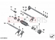 BMW Motorrad BMW 2022 S models S 1000 RR 19 (0E20) 6-speed gearbox shift components | 6-speed gearbox shift components