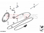 BMW Motorrad BMW 2022 S models S 1000 RR 19 (0E20) Speed sensor, front 2 | Speed sensor, front 2