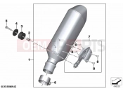 BMW Motorrad BMW 2022 S models S 1000 RR 19 (0E20) Rear silencer | Rear silencer