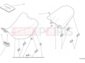 DUCATI DesertX Seat & manual - white