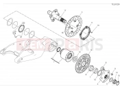 DUCATI Hypermotard 950 SP Rear wheel spindle