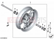BMW Motorrad BMW 2018 C-Models C 400 X (0C09, 0C19) Front wheel | Front wheel