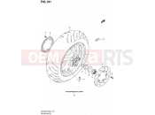 SUZUKI AN400A L2 (2012) Burgman 400 (E19, E24) 191 - REAR WHEEL (AN400AL2 E19)