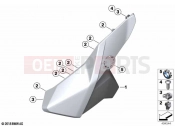 BMW Motorrad BMW 2019 C models C 400 GT (0C06, 0C16) Trim side panel, top | Trim side panel, top