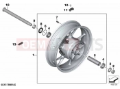 Cast rim, rear - BMW Motorrad F 900 R A2 25 (0K91) 2024
