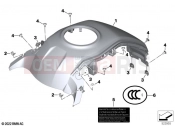 Tank cover, middle - BMW Motorrad F 900 R A2 25 (0K91) 2024