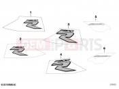 Stick-on label  2 - BMW Motorrad F 900 R A2 25 (0K91) 2024