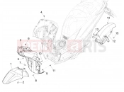 Wheel huosing - Mudguard - Piaggio Medley 125 E5 (EU) 2021
